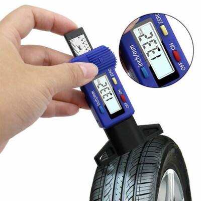 Tire Tread Gauge Automotive LCD Digital Tread Depth Gauge 0-25.4mm