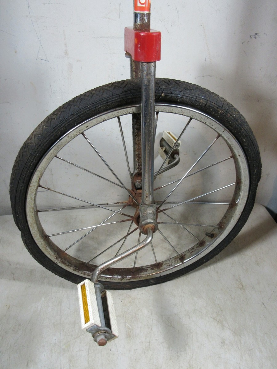 Vintage 1960's 70's Hedstrom USA Unicycle W/Troxel Red