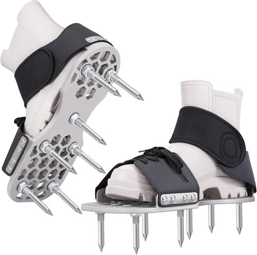 Aerator Shoes, Lawn Aerator Shoes for Grass with 5MM Metal Bottom, Aeration Shoe