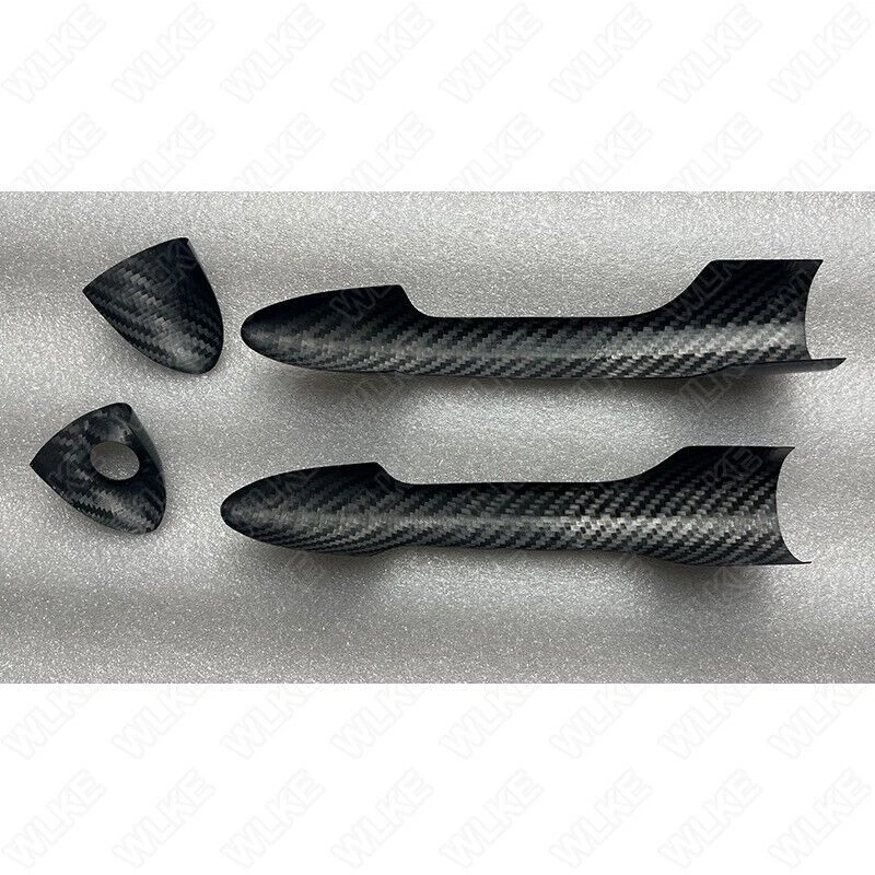 100% Carbon Fiber Exterior Door Handle Cover Trim for Alfa Romeo Giulietta 12-21 - Image 4 of 4