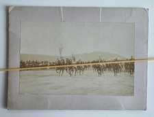 Rara antica orig. foto di grande formato di fine 800 di un raduno militare