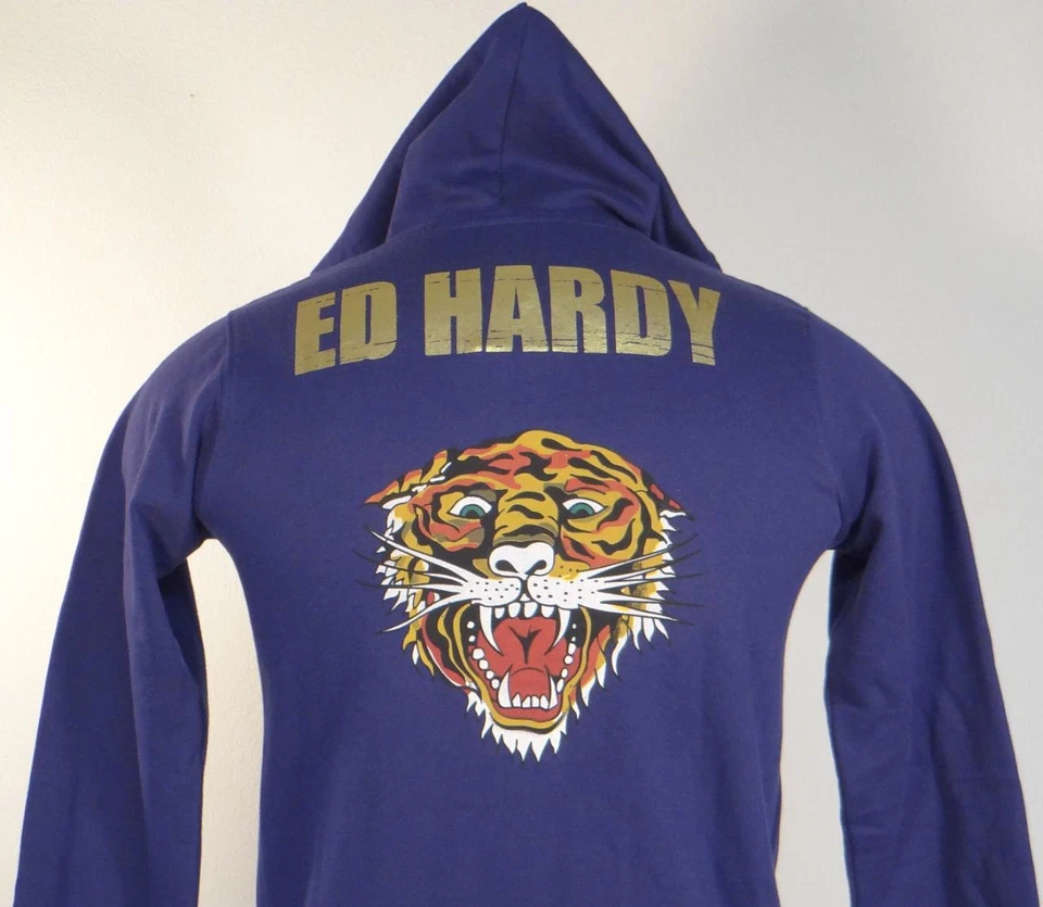 Ed Hardy Tiger Gráficos Tatuaje Gráficos Niños Sudadera con Capucha Sudadera con Capucha Niños Nuevo con Etiquetas Foto 3 de 4