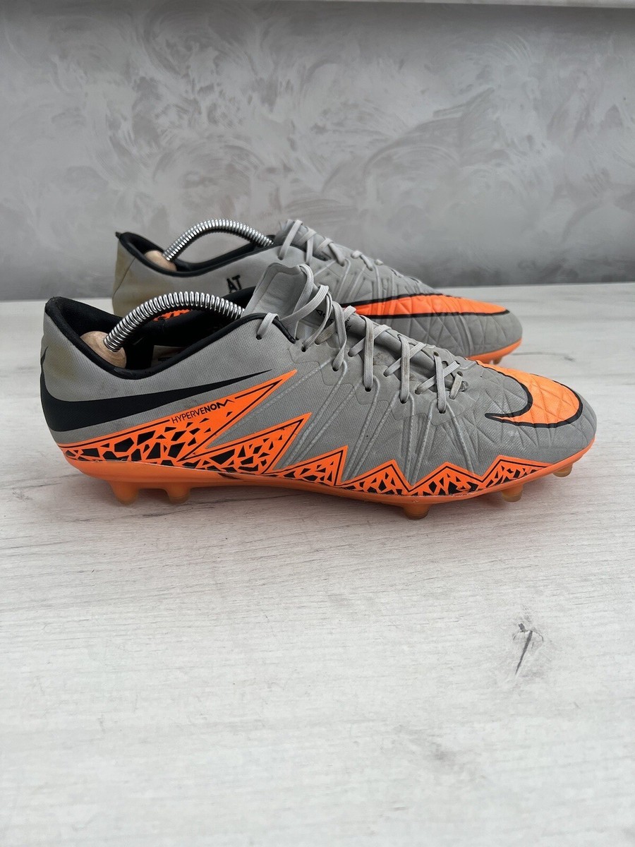Nike Hypervenom グレー/オレンジ ハイカットサッカーシューズ NIKE ナイキ ハイパーヴェノム ファントム II FG ジュニア