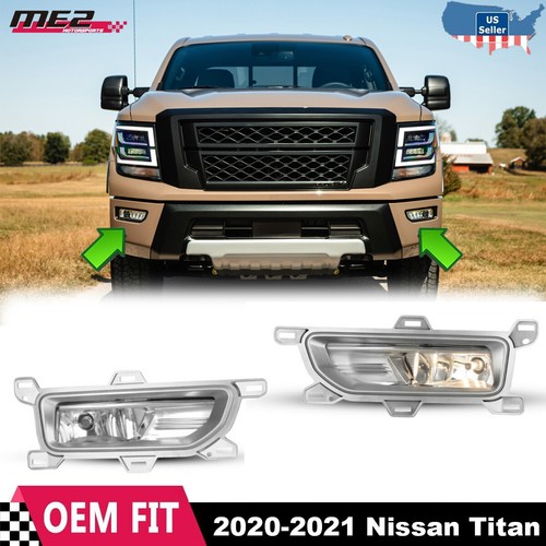 Clear Lens For 20202023 Nissan Titan Fog Lights w/Bezels+Wiring kit+Switch Pair eBay