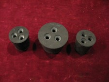Vintage Lot of 3 - Thomas Scientific Rubber Stoppers 2 #5 / 1 # 8  Laboratory