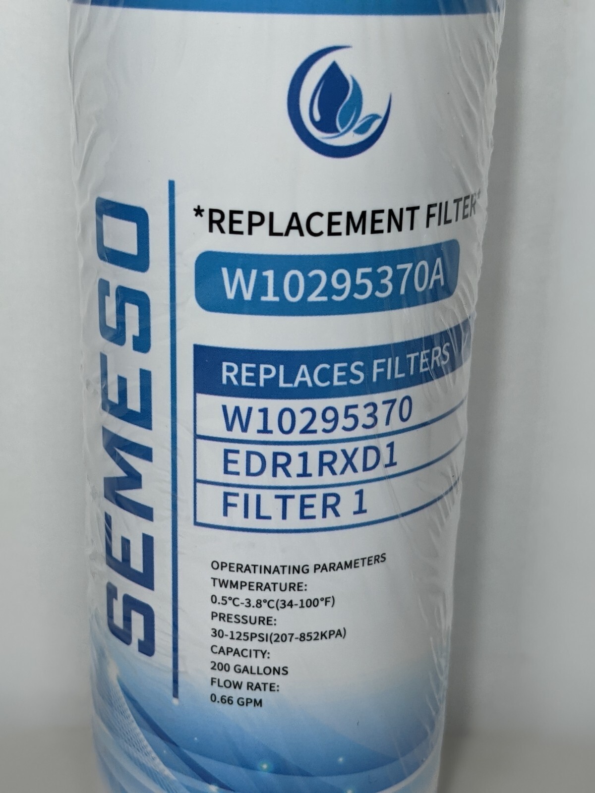 2 Pack Semeso Replacement Water Filters EDR1RXD1 W10295370A W10295370
