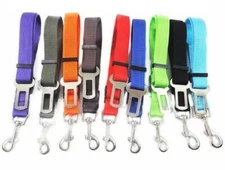SEAT BELT 1FT PET dog cat car auto truck safety metal clip-on to harness/collar