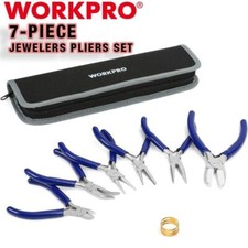 WORKPRO 7Pieces Jewelers Plier Set Jewelry Tool Kit Set with Easy Carrying Pouch