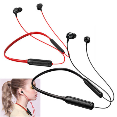 Bluetooth Earpieces Sport Neckband Earphones Memory Card Support Music Play