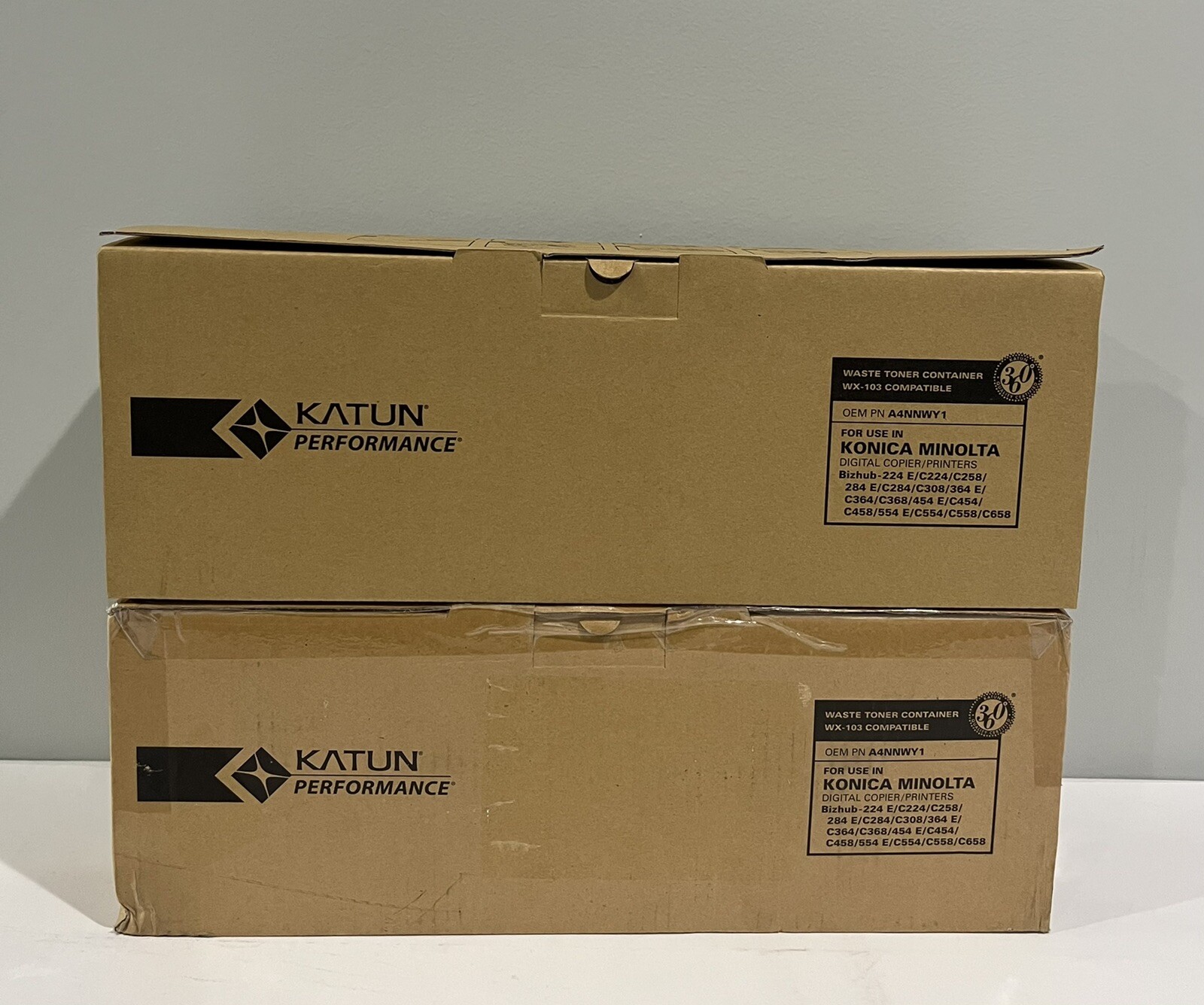 Konica Minolta WX-103 Waste Toner Box - Lot Of 2 - For Bizhub 368, C658, 308 & More