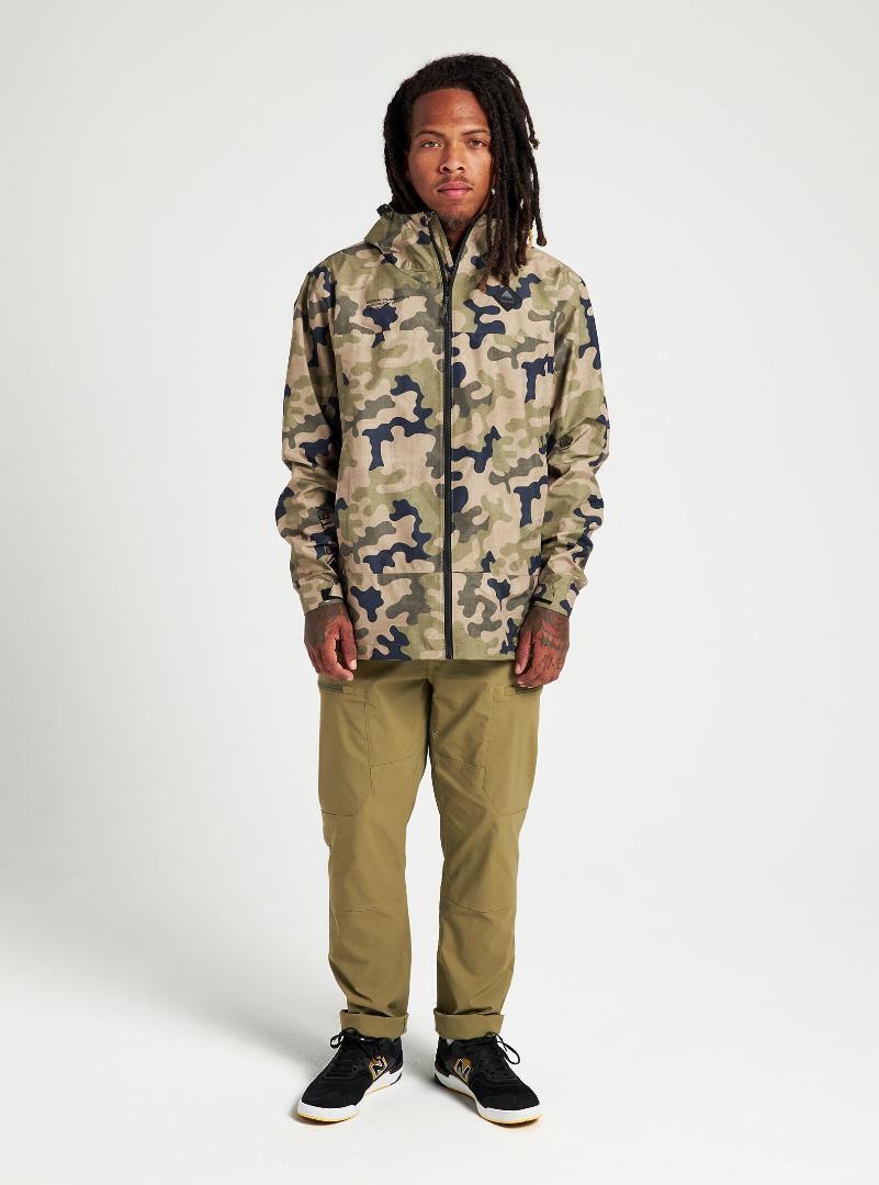 Burton Packrite Rain Jacket GORE-TEX Camo Full Zip Size M Burton Packrite Rain Jacket GORE-TEX Camo Full Zip Size M