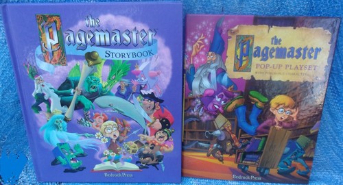 The Pagemaster Storybook & Pop-Up Playset With Punch Out Characters Book Lot VTG