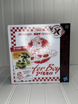 Transformers Stranger Things Collaborative Code Red Surfer Boy Pizza Box Deluxe
