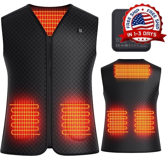 Chaleco Eléctrico Calentador Para Hombre Mujer Chaqueta Sin Manga Térmico Cálido