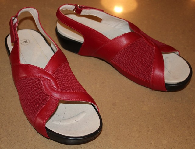 Propet Womens 12 M Sandals Shoes Comfort Madeline Removable Insole Red 12M | eBay