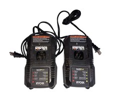 Ryobi ONE 18V P118 Lithium-ion Ni-Cad IntelliPort Battery Chargers Lot Of 2