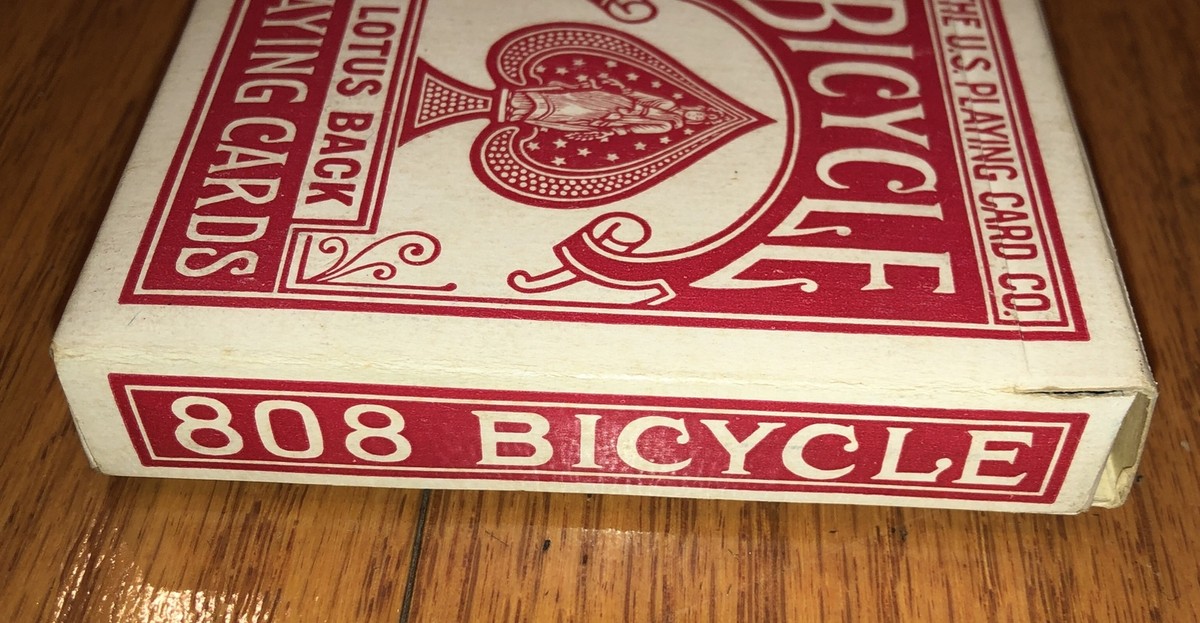 Bicycle Lotus Back トランプ Vintage 1940s 50s U.S. Playing Card Co Red Bicycle Lotus