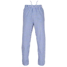 Ritzy Men/Kids/Boys Pajama Pants 100% Cotton Plaid Woven Poplin - BL & WH Checks