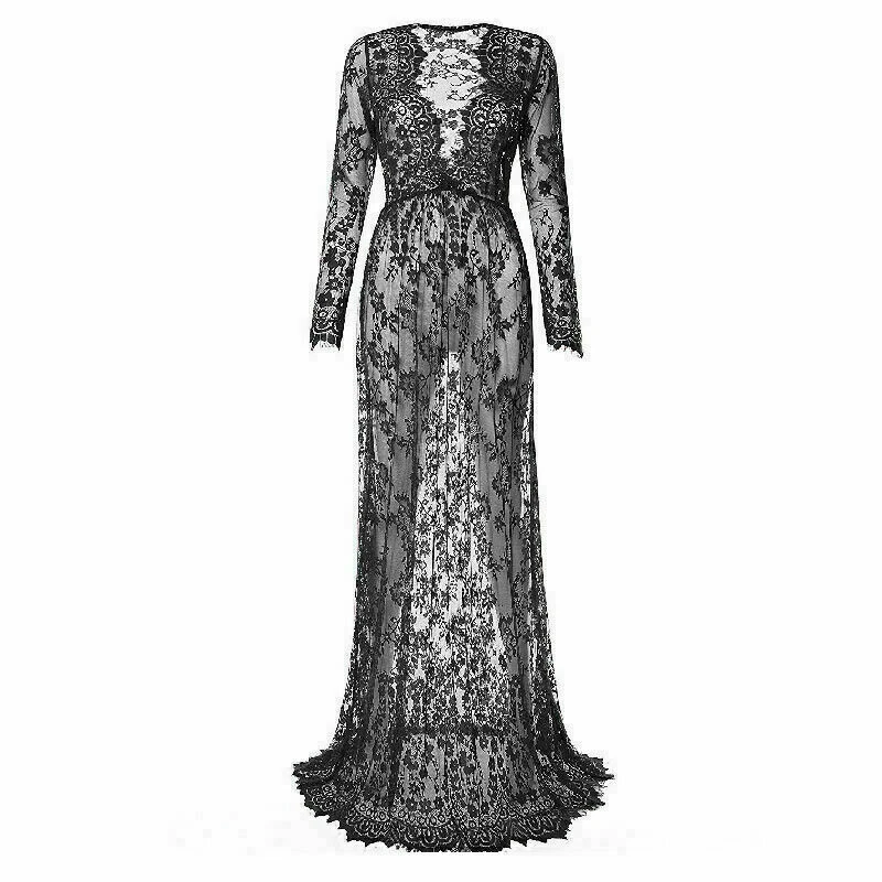 Lace Long Sleeve Maternity Black Dresses for Women for sale | eBay