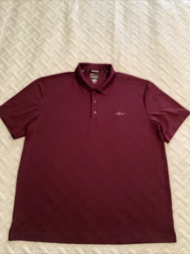 Polo de golf Greg Norman Tasso Elba Play seco para hombre XL logotipo de tiburón borgoña - Imagen 4 de 16
