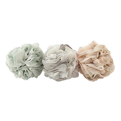 3 Pcs Natural Shower Sponge Bath Puff Sponge Bath Shower Loofah Shower Mesh Pouf