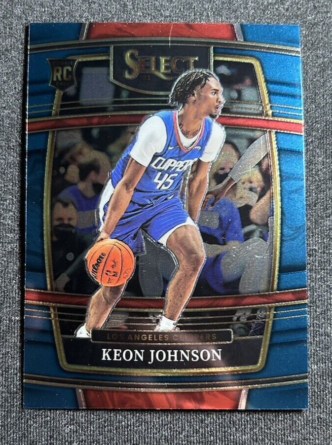 2021-22 Select #40 Keon Johnson RC Rookie Concourse Blue Retail Base Clippers