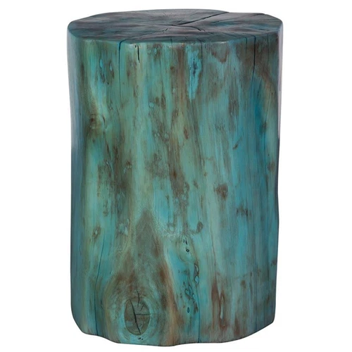 Uttermost Habitat 20" Coastal Tamarind Wood Counter Stool in Blue - Picture 3 of 5