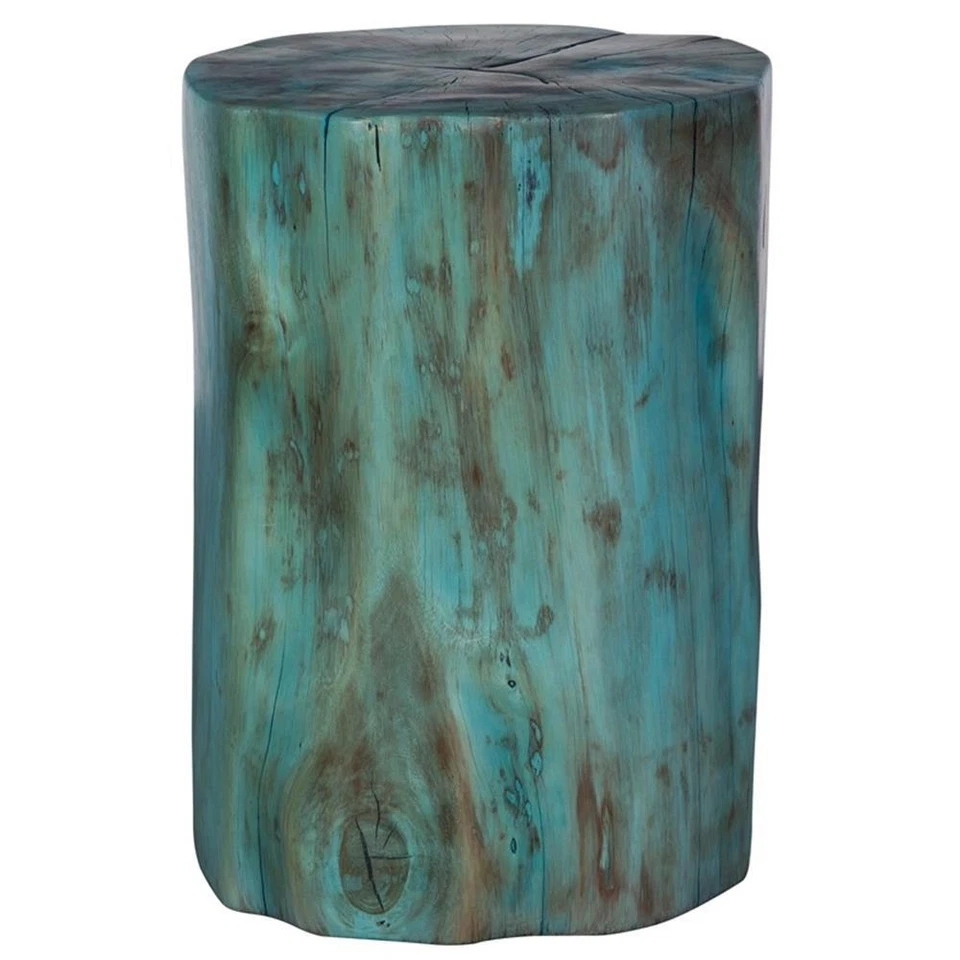 Uttermost Habitat 20" Coastal Tamarind Wood Counter Stool in Blue - Image 3 of 4