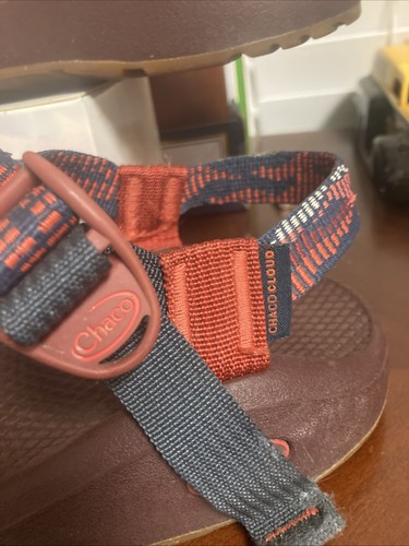 Chaco Cloud Women’s 9 Z Classic Sandals Red Navy Pink White Strappy - Picture 2 of 9