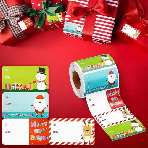 Outus 500 Pezzi Etichette Natalizie Autoadesive Etichette Regalo per Regali di Natale - Foto 2 di 7