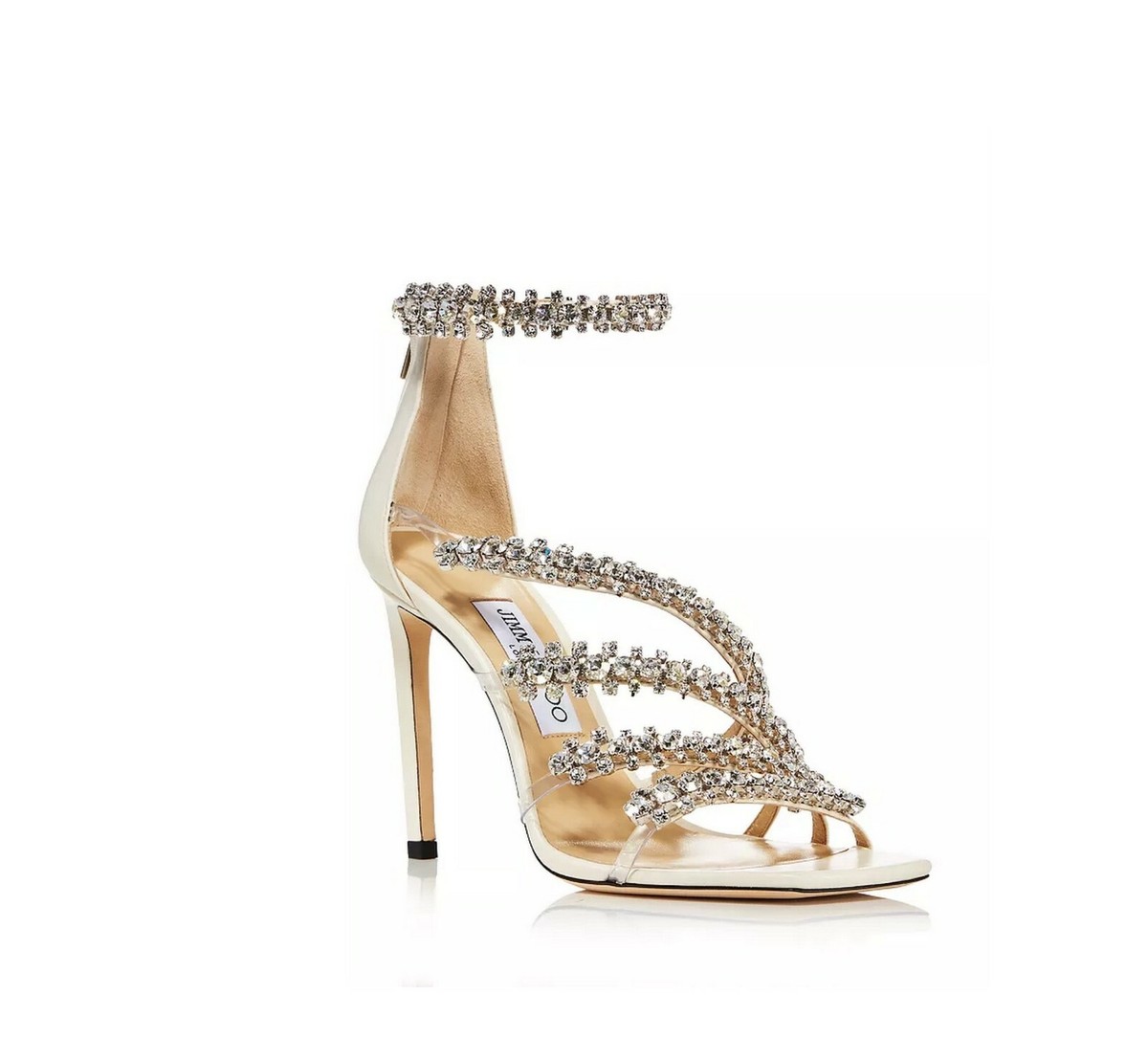 Jimmy Choo Josefine Bridal Crystal Strappy Cocktail Stiletto