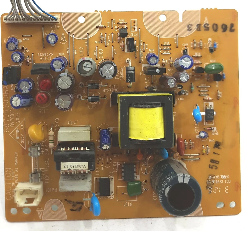 Toshiba SD-4900U 6870R6006AA DV7000's MTK DVD Video Power Board KA78R08 - Image 2 of 4