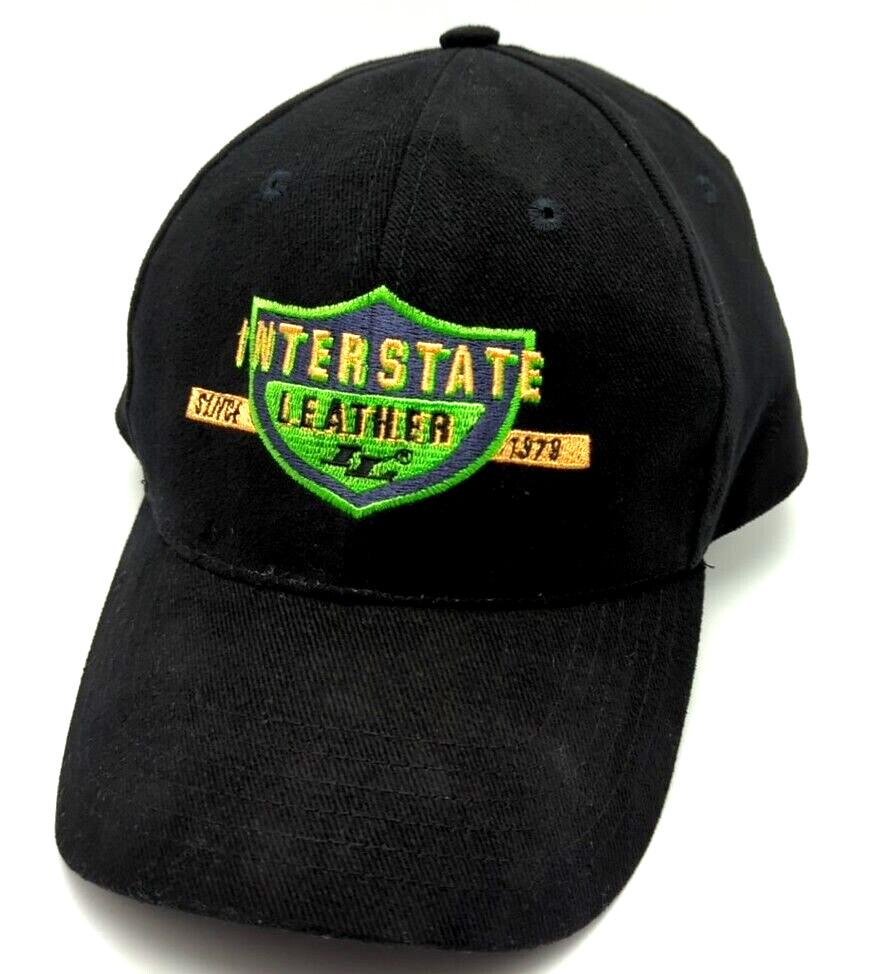 INTERSTATE LEATHER hat black adjustable cap - image 1