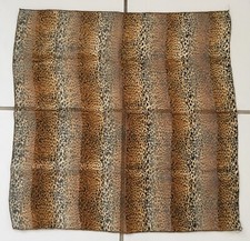NWOT Leopard Print Polyester Square Bandana Scarf 19x19