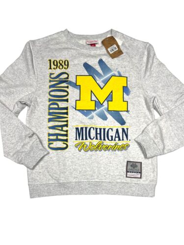 Mitchell Ness College Vault MICHIGAN WOLVERINES 1989 Champions Sweatshirt Sz. L