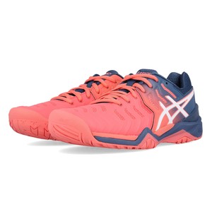 Asics Femmes Rouge Chaussures Gel De Sport Tennis Bleu 7 resolution Baskets AArfqwx
