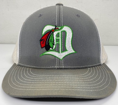 RARE Dirty Birds Hockey D Series 4D3 SnapBack Hay Mesh Back Detroit Tigers LOGO