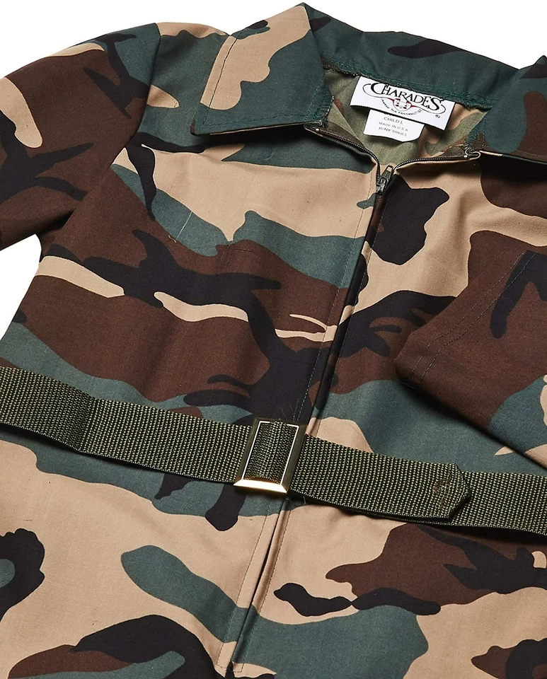 Fantasia do exército infantil soldado vestido fantasia Halloween - Imagem 3 de 4