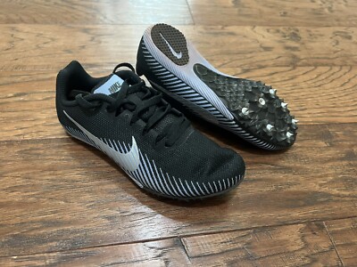 Nike Boys Zoom Rival M 9 AH1020-004 Black Running Cleats Size 5 Sneakers, B#20