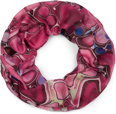 Damen Loop Schal Acrylic Pouring, Cosmic Flow Schlauchschal Liquid mehrfarbig