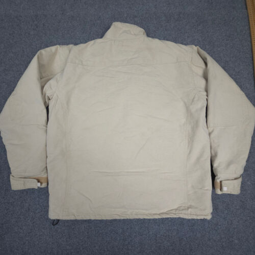 vintage Timberland Jacket Men LARGE beige windbreaker lined long sleeve Size L - Picture 7 of 10