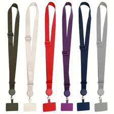 Universal Mobile Phone Lanyard Adjustable Crossbody Hanging Neck Strap W/Patch 