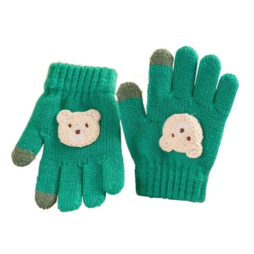 Cartoon Bear Mittens for Kids Toddler Crochet Mitten Birthday Christmas Gifts - Picture 16 of 20