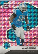2021 Panini Mosaic Jamie Collins Pink Prizm SP Detroit Lions