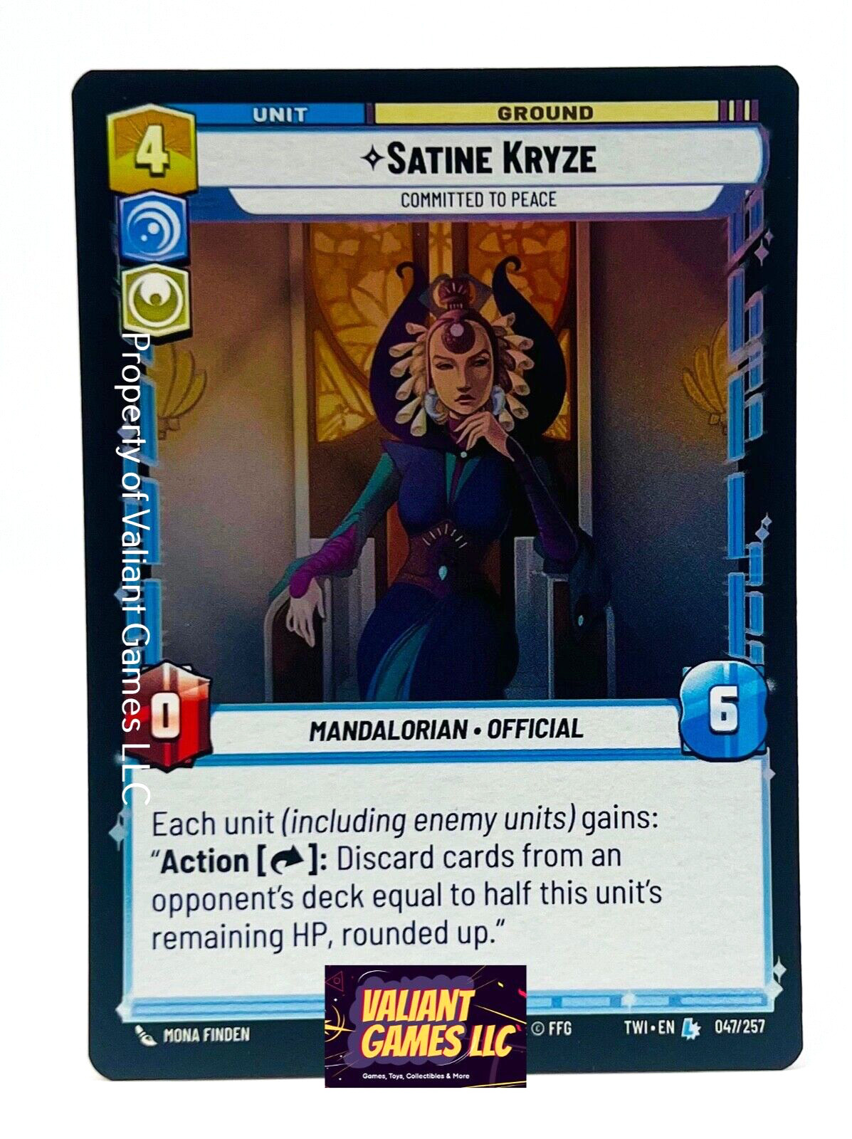 Star Wars Unlimited Satine Kryze #047 Foil Twilight of the Republic