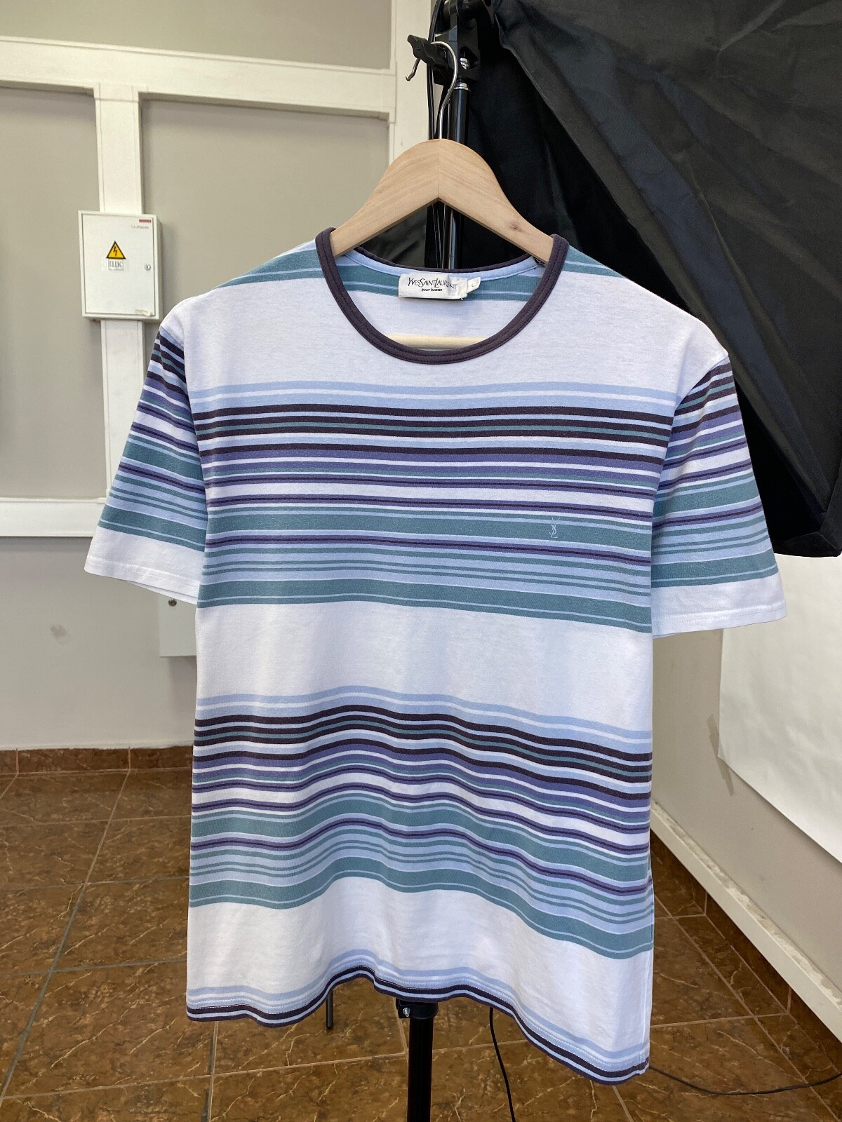 T shirt vintage anni '90 Yves Saint Laurent YSL rara retrò Y2K taglia L multicolore