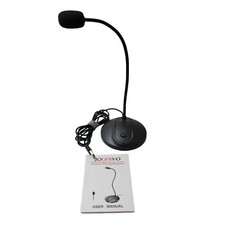 Jounivo Black USB Microphone 360 Degree Adjustable Neck Design