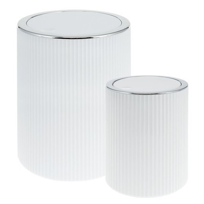 bremermann Kosmetikeimer 2er Set GAVELLO mit Schwingdeckel // Mini 1,5 L und 5,5