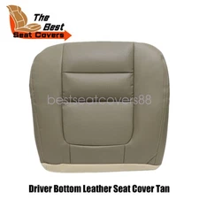 Driver Side Bottom Leather Seat Cover Tan Perforated For 2001 Ford F250 F350 XLT