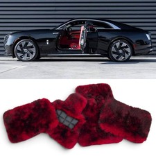 Genuine Sheepskin floor mats for Rolls Royce Ghost Wraith Cullinan Spectre Dawn
